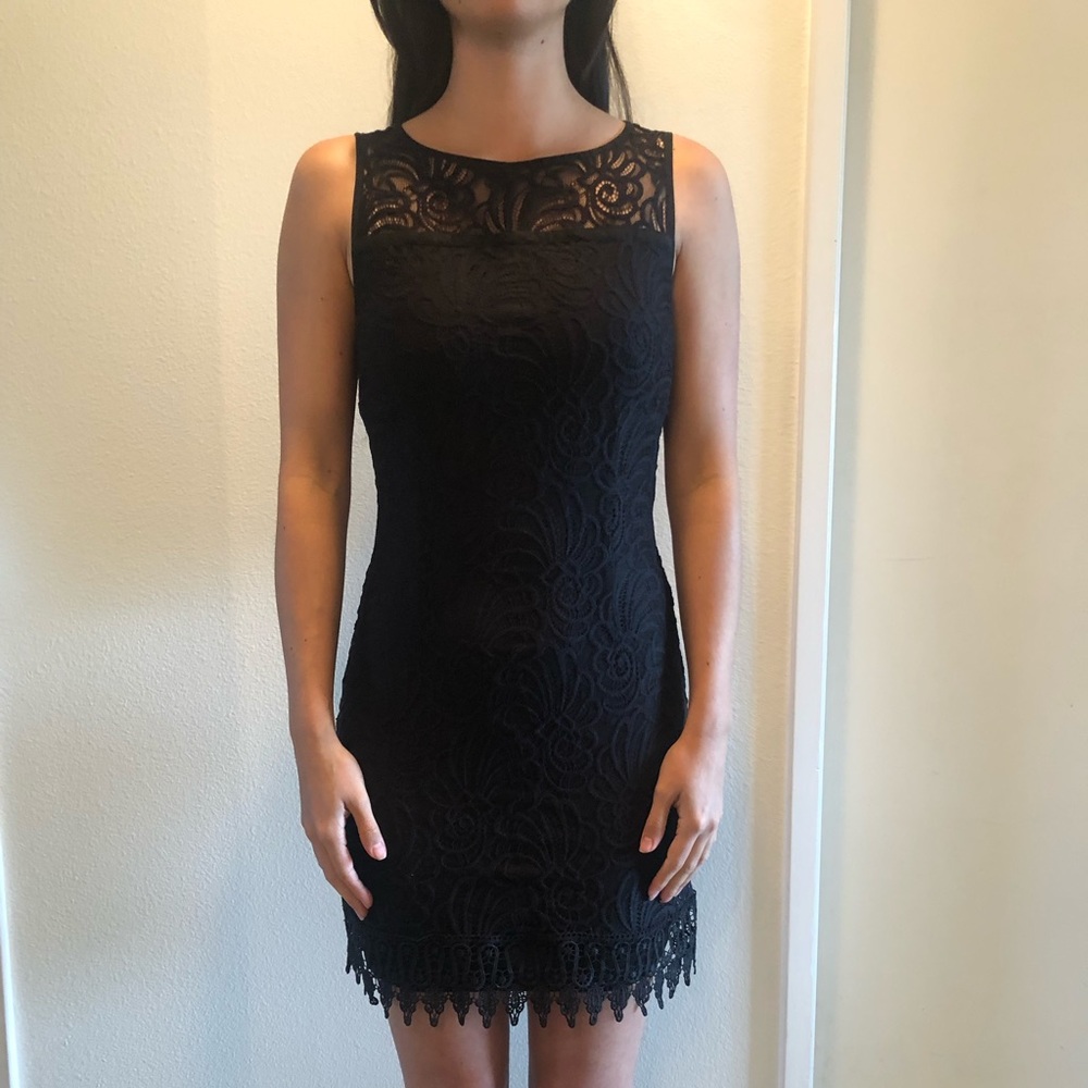 Black lace dress